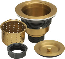 Gold Kitchen Sink Drain Assembly 3-1/2 Inch  304 Stainless Steel Kitchen Sink ...