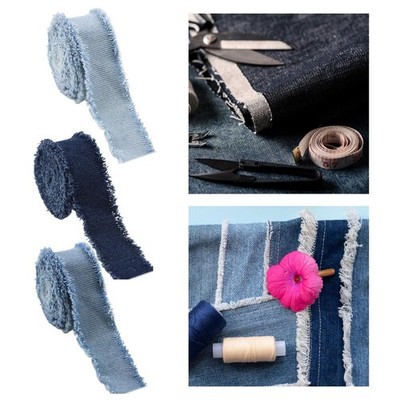 Haarschleife aus Jeansband, Accessoire für Bettwäsche, Heimtextilien,