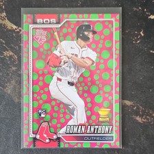 Topps 2024 Series 1 Roman Anthony Rookie Green Pink Polka Dots #189 Red Sox