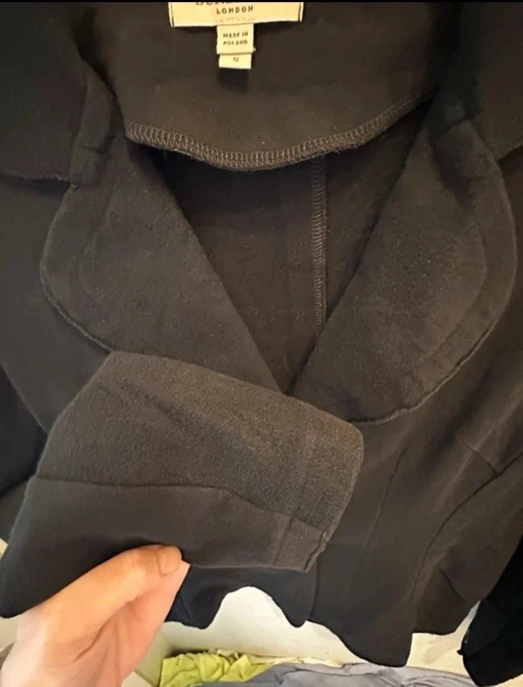 Blazer/chaqueta corta Burberry London negro para mujer - talla 8 mezcla de materiales para mujer
