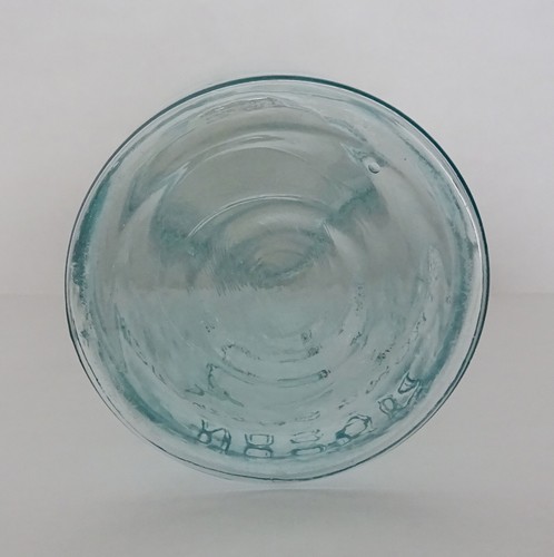 Antique Atlas Strong Shoulder Mason Canning Jar Dropped A Aqua Blue Zinc Lid 1qt - Picture 7 of 13