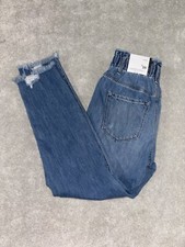 Kancan High Rise Fray Relaxed Fit Jeans Size 3/25 Distressed Relaxed New