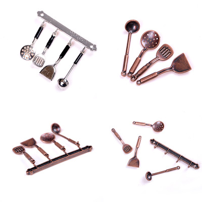 5pcs 1:12 Doll House Miniature Metal Kitchenware Dollhouse Model Cook S^^i