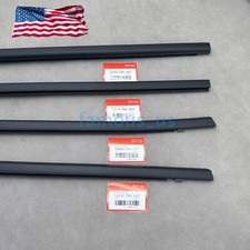 For 16-21 Honda Civic Sedan 4pcs Weatherstrip Window Moulding Trim Seal Belt
