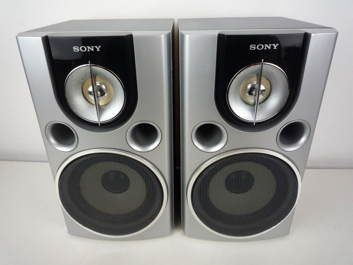 PAIR OF SONY SS-CHPX7 6 OHMS 40 WATT BOOKSHELF STEREO SPEAKERS