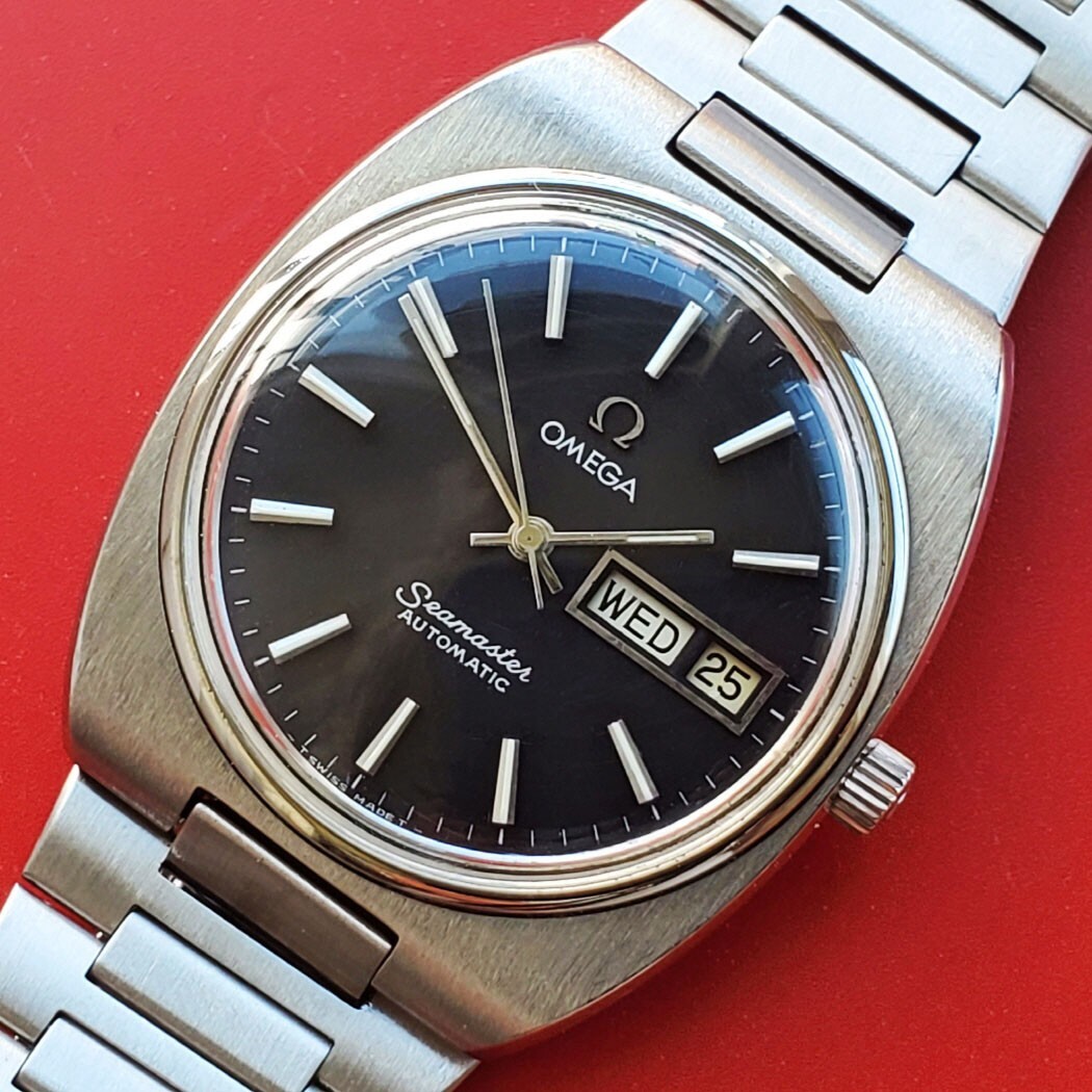 VINTAGE 1979 MEN OMEGA SEAMASTER CAL 1020 AUTO BLACK DAY VINTAGE 1979 MEN OMEGA SEAMASTER CAL 1020 AUTO BLACK DAY
