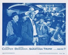 SARATOGA TRUNK Original 1954r US Lobby Card 2 Gary Cooper Ingrid Bergman