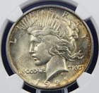 1921 High Relief Peace Dollar NGC AU58