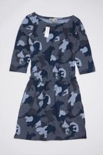 BANANA REPUBLIC Slub Dress Blue Camo Womens XSMALL Retail $69.99 NWT