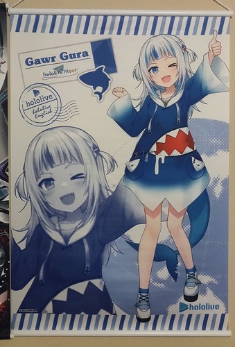 Anime Expo 2022 Hololive Meet Gawr Gura Wallscroll - Picture 2 of 2