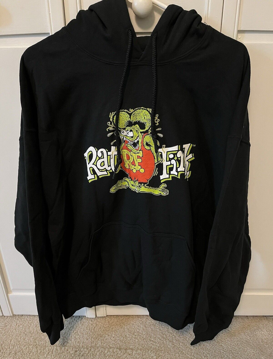 Men's Rat Fink Hoodie Sweatshirt Big Rat Logo XL New Big Daddy