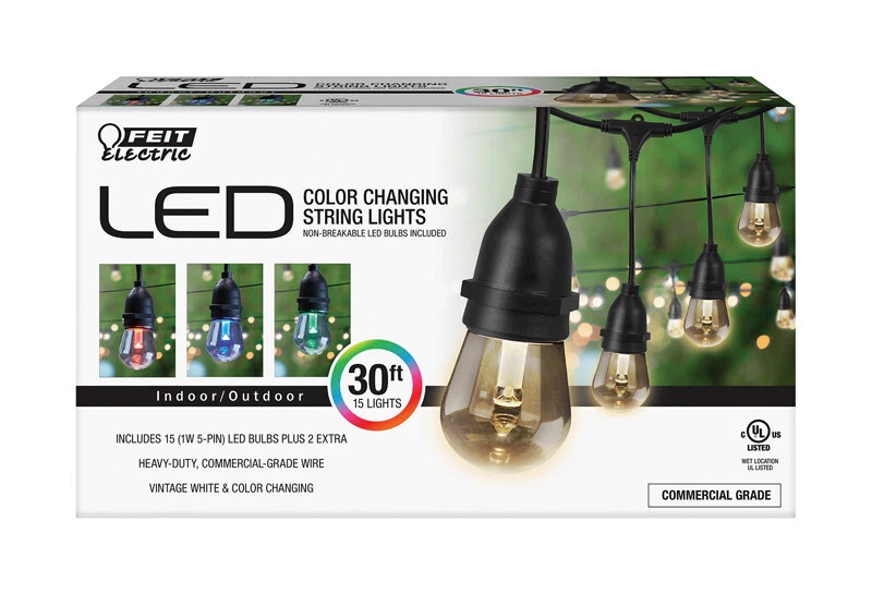 FEIT Electric Decorative Color Changing String Light Set 30 ft. eBay