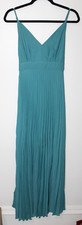 Charmed Hearts Womens Juniors Green Strappy Pleated Empire Waist Dress XL NWT
