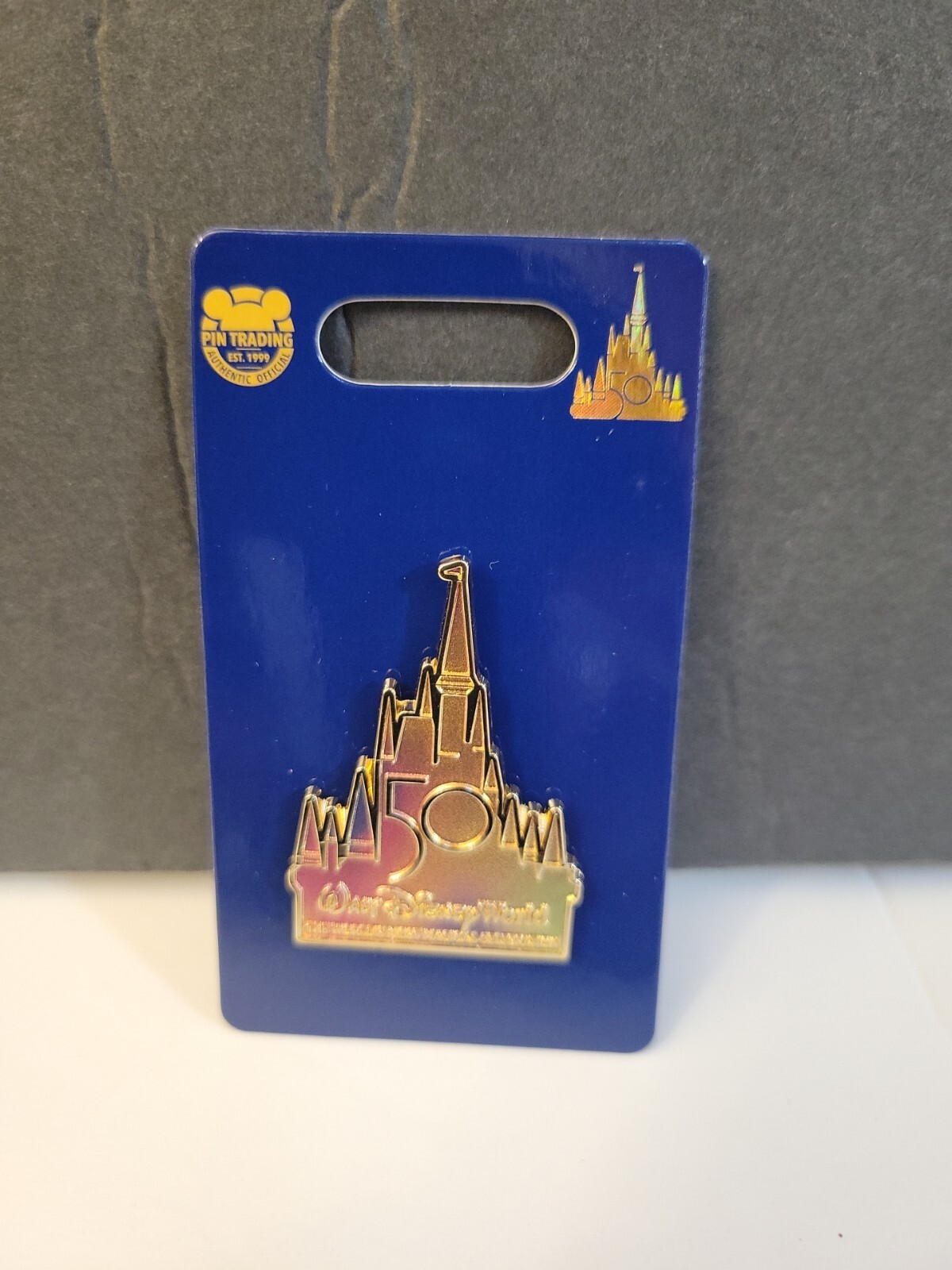 Disney WDW 50th Anniversary Iridescent Cinderella Castle Trading Pin