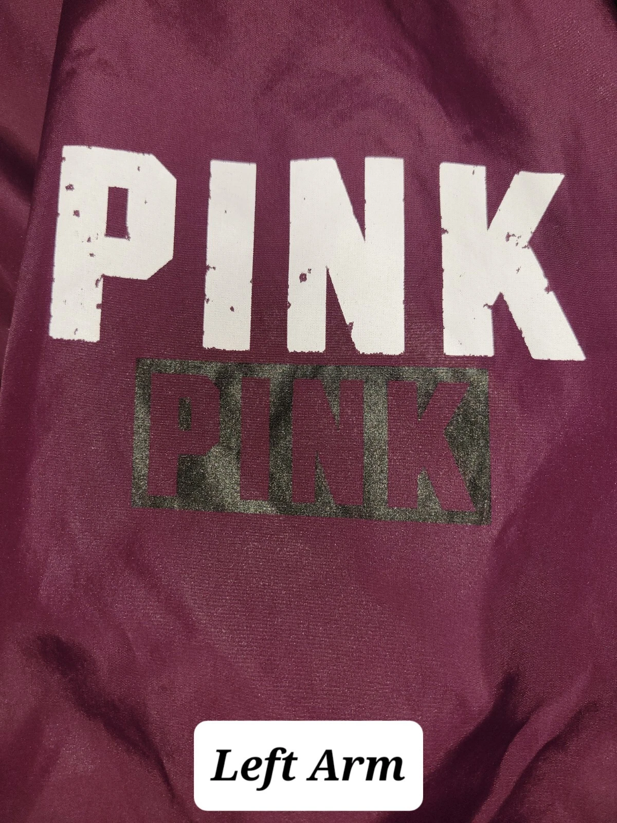 UNDERCOVER Giacca con cappuccio Victoria's Secret ROSA marrone 1 4 cerniera nylon taglia M L