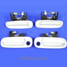 Set 4pcs Outside Door Handle For 98 99-02 Toyota Corolla Prizm White 040 Ds116