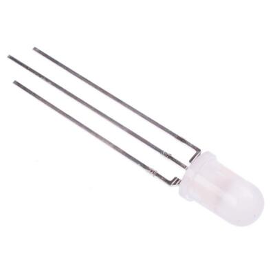 10-Pack Of 5mm Bi-Color Red/Green Diffused LEDs - 2-Pin, 60° Viewing Angle, 25mA 5 thumbnail image