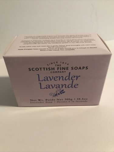 Large Scottish Fine Soaps Company LAVENDER Bath Bar Soap 10.5 OZ Triple Milled - Picture 1 of 8