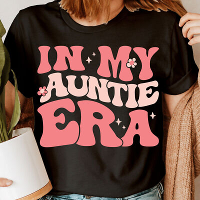 In My Auntie Era Favorite Tante Geschenk lustige Neuheit Damen-T-Shirts Top #NED1
