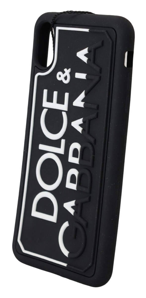 ラスト１【新品】Dolce&Gabbana iPhoneXS Maxケース ロゴ DOLCE & GABBANA Phone Case Cover Skin Black Leather White