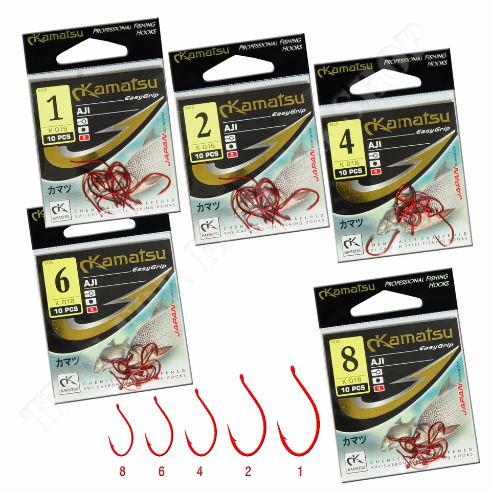 KAMATSU Drop Shot Hooks große Lücke roter Barsch Angeln weiche Köder Köderwürmer