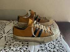J.C. Penney's Converse Style Vintage Shoe Gold Black Stripes