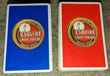 Vintage Esquire Boot Polish Shoe Congress 606 Playing Cards Two Decks
