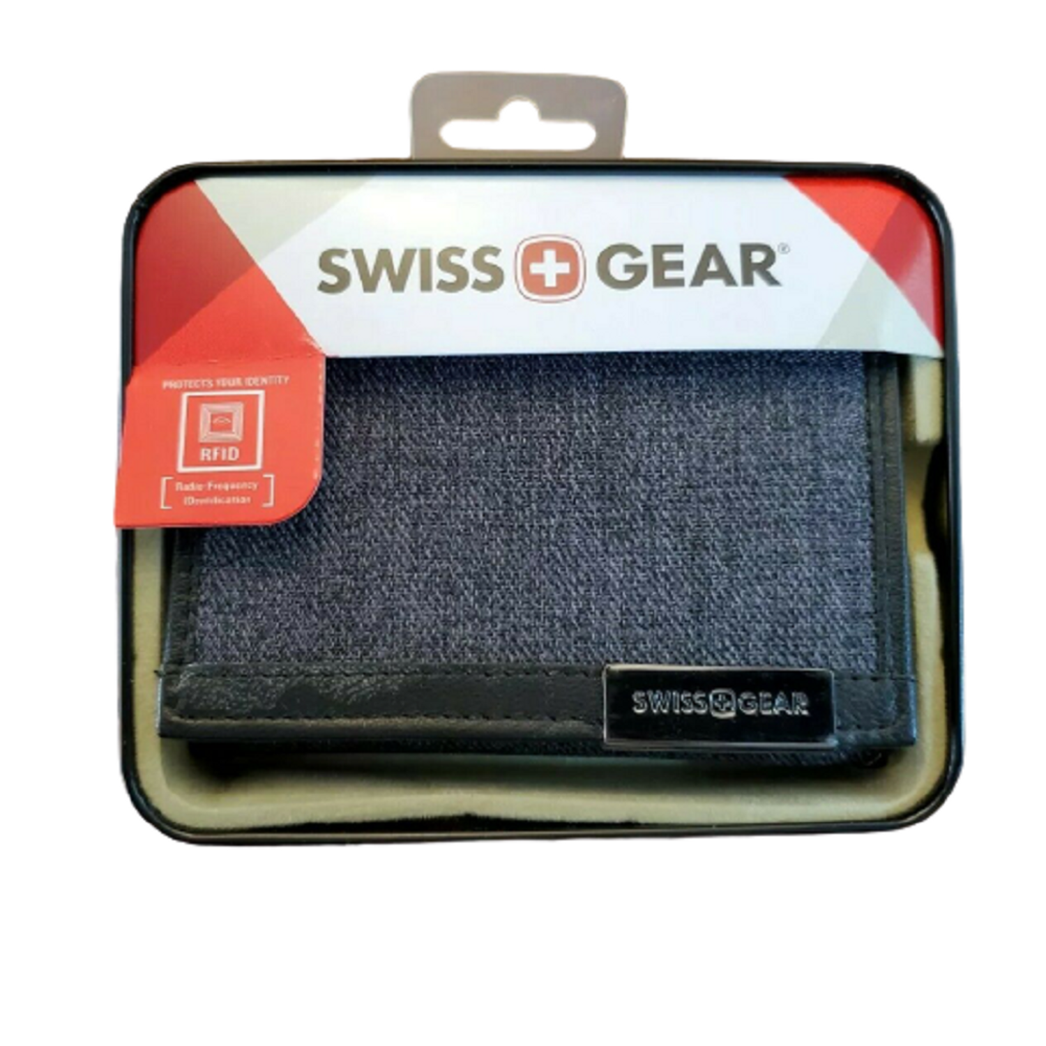 SWISSGEAR Men's Trifold Wallet Grey and Black eBay