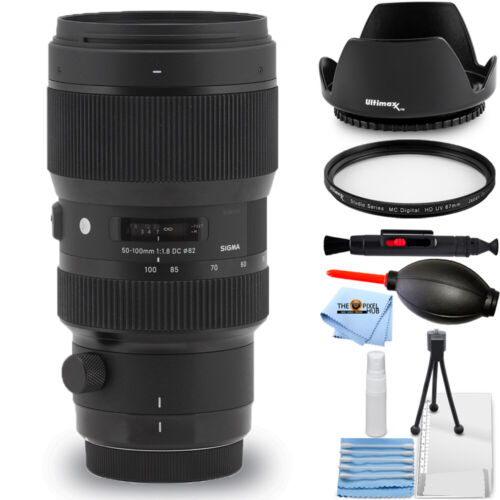 Sigma 50-100mm f/1.8 DC HSM Art Lens for Nikon F - 7PC Accessory 
