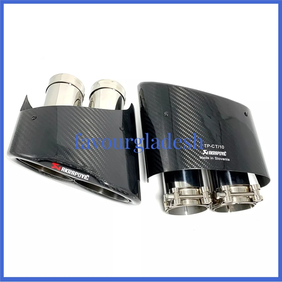 1 пара выхлопных наконечников из углеродного волокна Akrapovic для Audi RS3 RS4 RS5 RS6 A3 A4 A5 A6 - Изображение 4 из 4