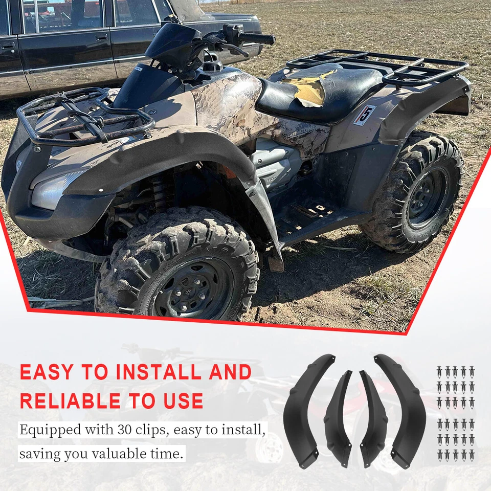 Fender Mud Guards Flaps Flares For Honda Rincon 650 680 TRX650 TRX680 2003-2023 - Image 4 of 4