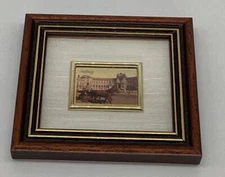 Framed 23kt gold leaf Mini wall art Hofburg Germany  approx 3.75”x 4”