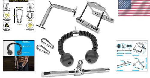Premium Heavy-Duty Tricep Press Down Cable Attachments for Upper Body Strength - Afbeelding 2 van 9
