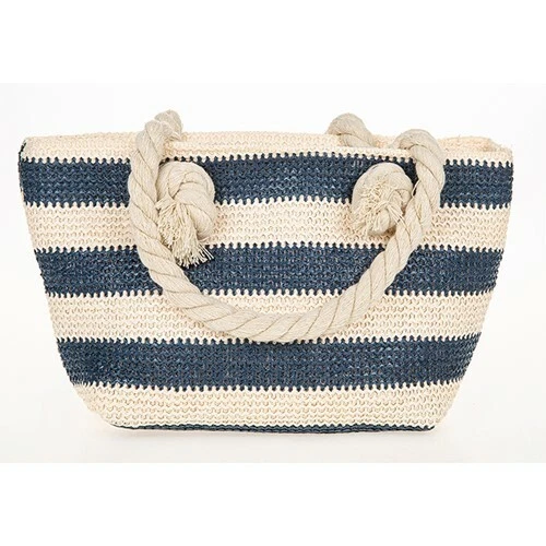 Blue Straw Exterior Bags & Handbags for Women