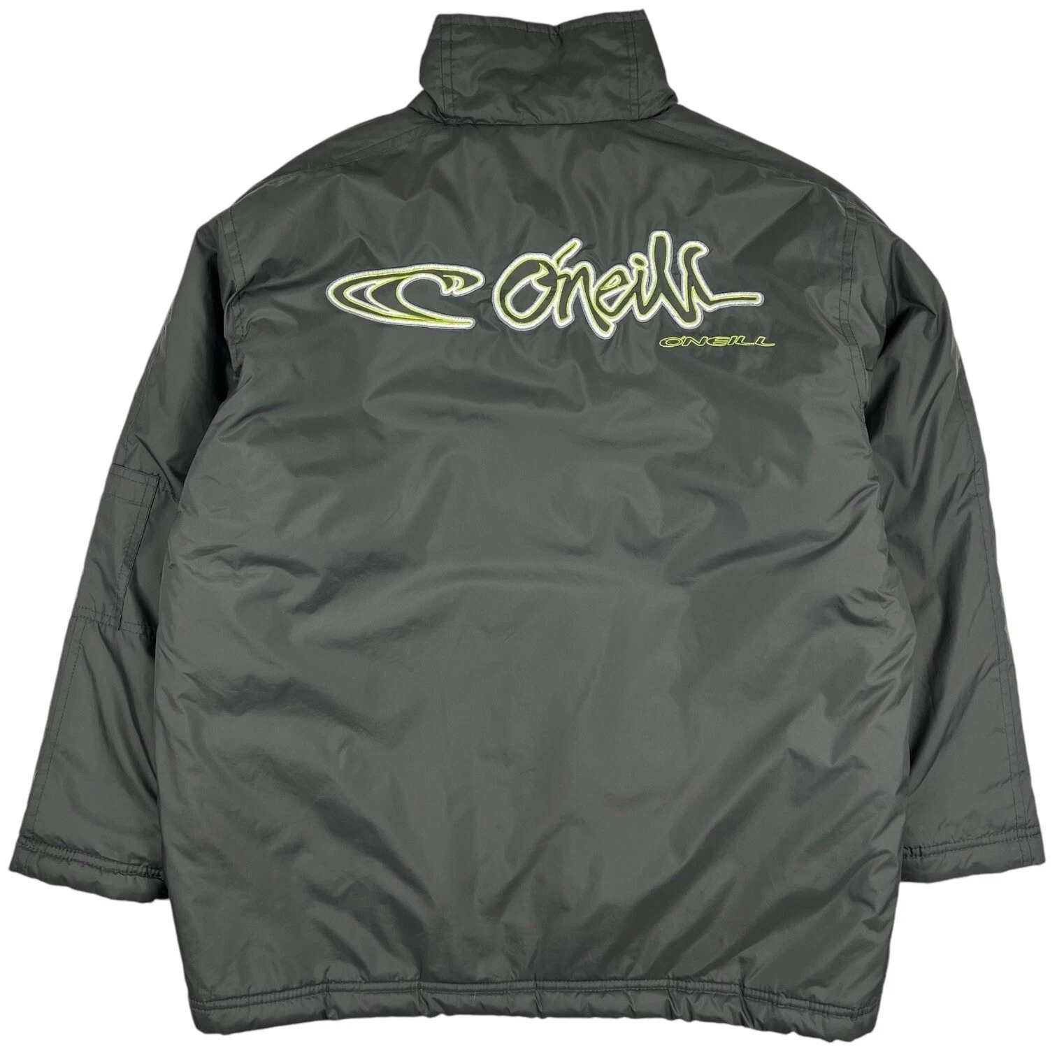 Vintage O’Neill Grey Puffer Jacket with Back Logo [Early 2000s] - Men’s Large
