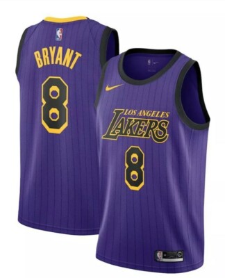 Nike L.A. Lakers Kobe #8 City Edition Jersey with (KB Patch