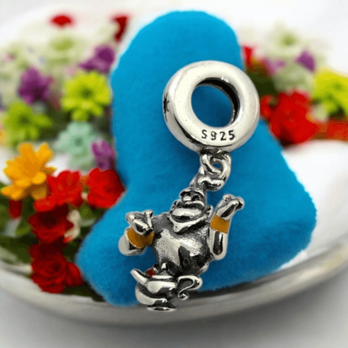 Genie & Lamp Disney Aladdin Sterling Silver Charm Dangle Arabian Bracelet S925 - 第 3/7 張圖片