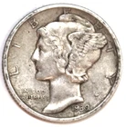 1939-D Mercury Dime - Extra Fine - #2798AT