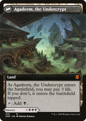 x1 Agadeem's Awakening // Agadeem, the Undercrypt ZNR MTG 336