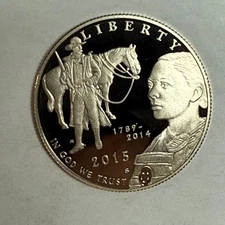 2015-S gem proof MARSHALS commemorative half dollar. Mintage 76,549. #q1