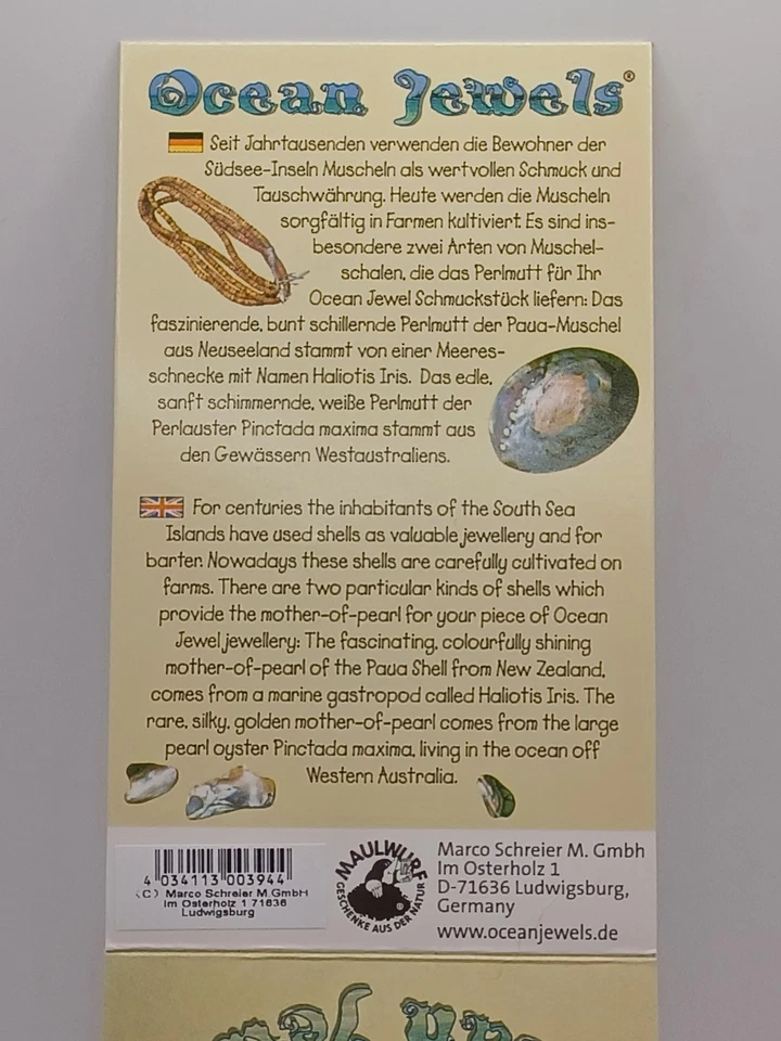 Anhänger Herz Paua Muschel mit Kette - Bild 4 von 4