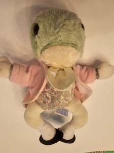 Vintage 90's Mr. Jeremy Fisher Frog Plush Stuffed EDEN Animal Beatrix Potter