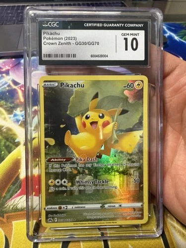 CGC 10 Pikachu GG30/GG70 Galarian Gallery - Crown Zenith - Pokemon - SHIPS FAST