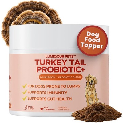 Turkey Tail Mushroom for Dogs   Turkey Tail Mushroom Powder with Probiotics f...