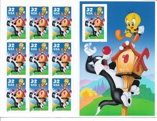 US #3204 Full Mint Sheet Sylvester & Tweety Commemorative Issue 32 cents MNH