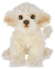Bearington White Dog 13 Inch White Dog Stuffed Animal - Labradoodle Stuffed