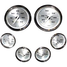 Faria Kronos KTF024 Boxed Set of 6 Gauges for Inboard Motors