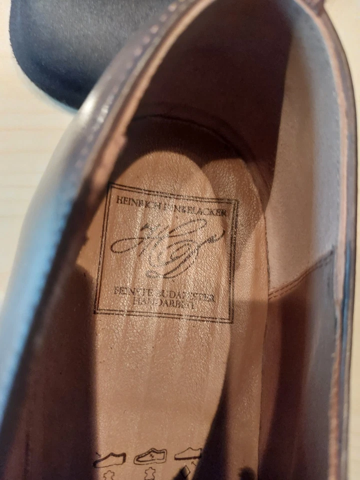Heinrich Dinkelacker Herren Schuhe Gr. 11 46 Echtleder braun - Bild 3 von 4
