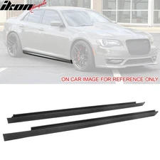 For 11-23 Chrysler 300 SRT Style Side Skirt Extension Molding Lip PP Matte Black