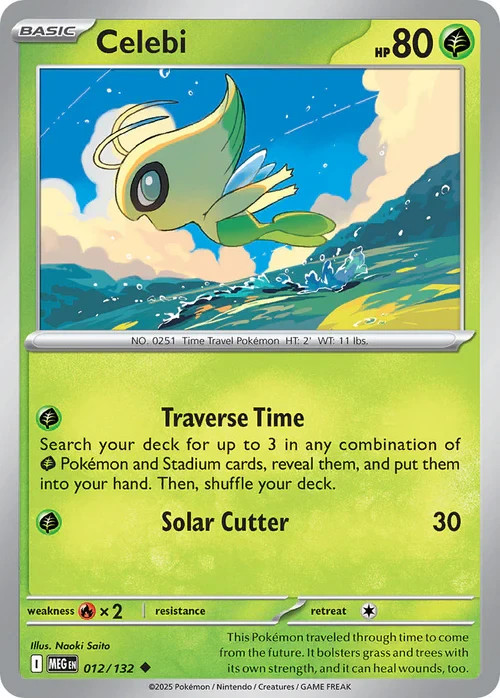 ✨Pokemon TCG - Celebi - 012/132 - Uncommon - Mega Evolution - NM✨